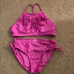 Justice girls 2 piece swim suit size 12